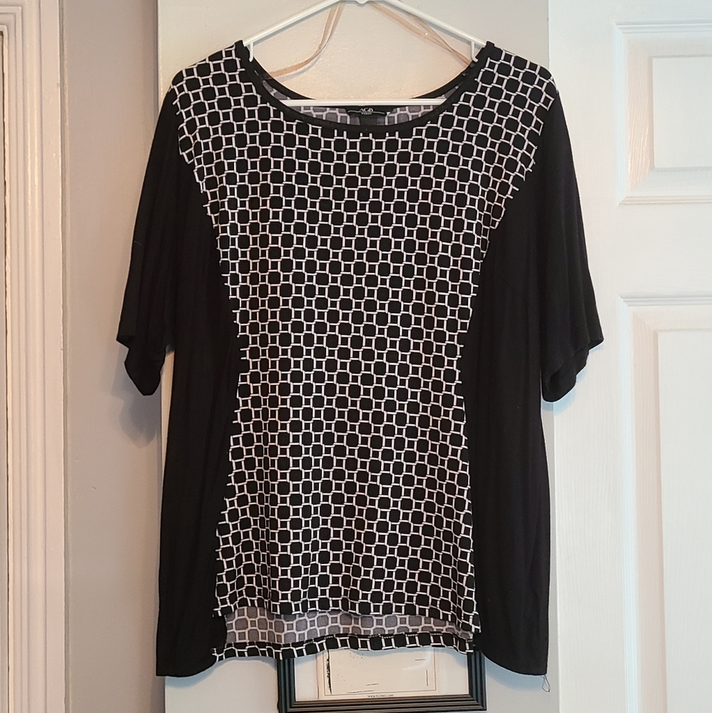 AGB Woman Blouse with short sleeves - 1X